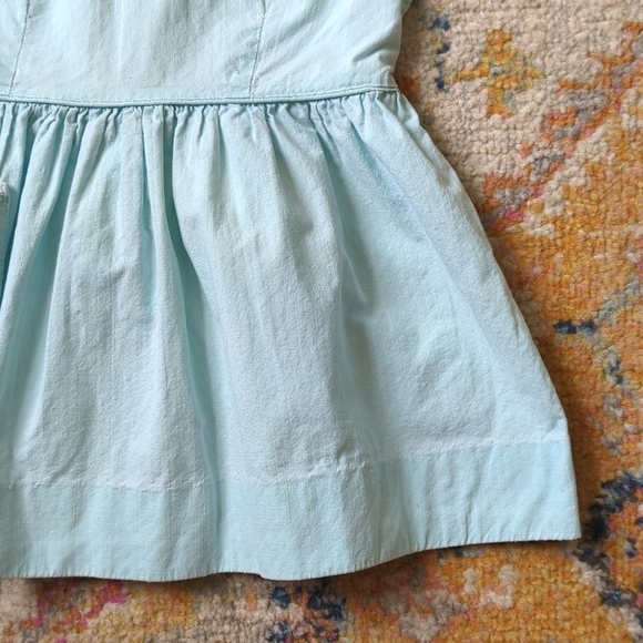 Fruit of the Loom 60's Vintage Rare Bib Collar Babydoll Dress Baby Blue 2T - Picture 9 of 13